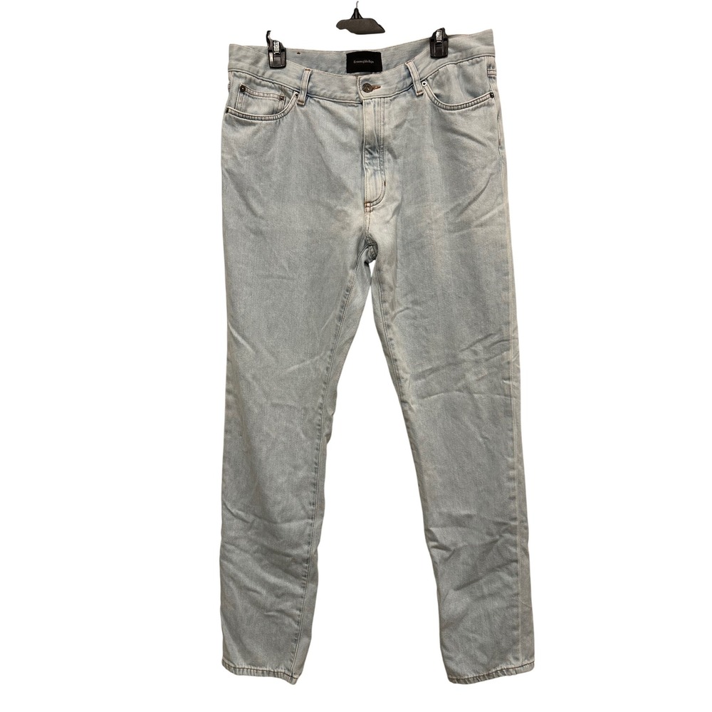 Ermenegildo Zegna City Mens Light Wash Straight Leg Cotton Jeans 36 UZI82